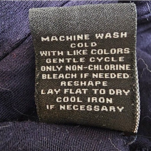 Verve Ami Navy Blue V-Neck Ruffle Front LS Blouse, Size 2X - Picture 6 of 6